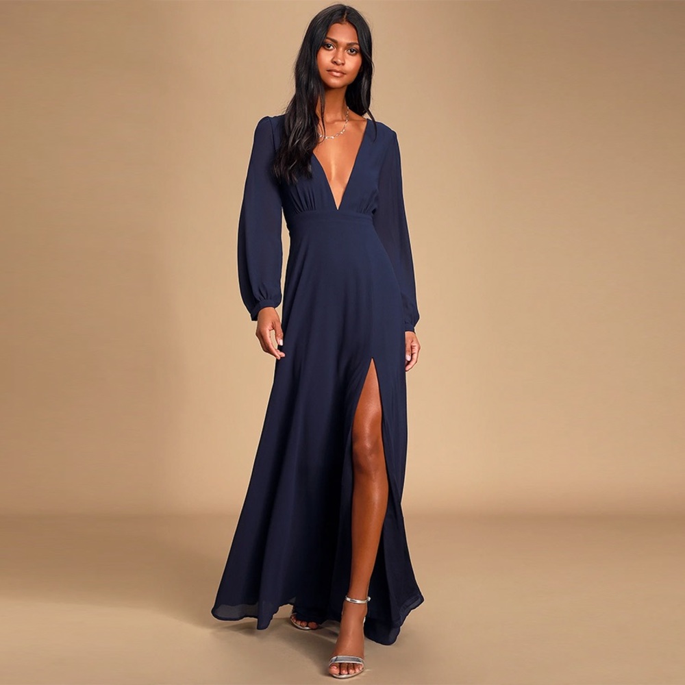 Lulu's Navy Maxi Dress